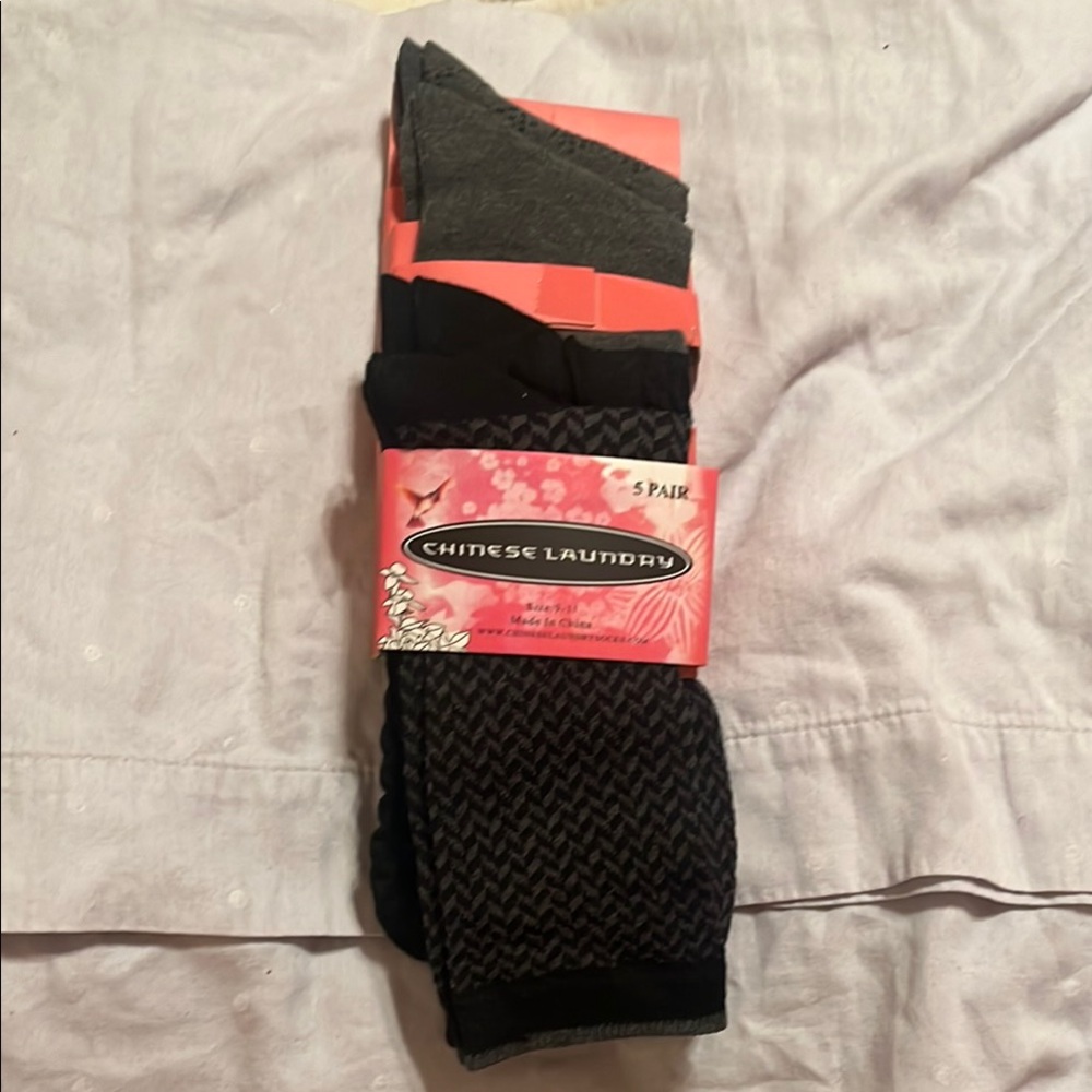 Chinese Laundry Black and Gray Dress Socks